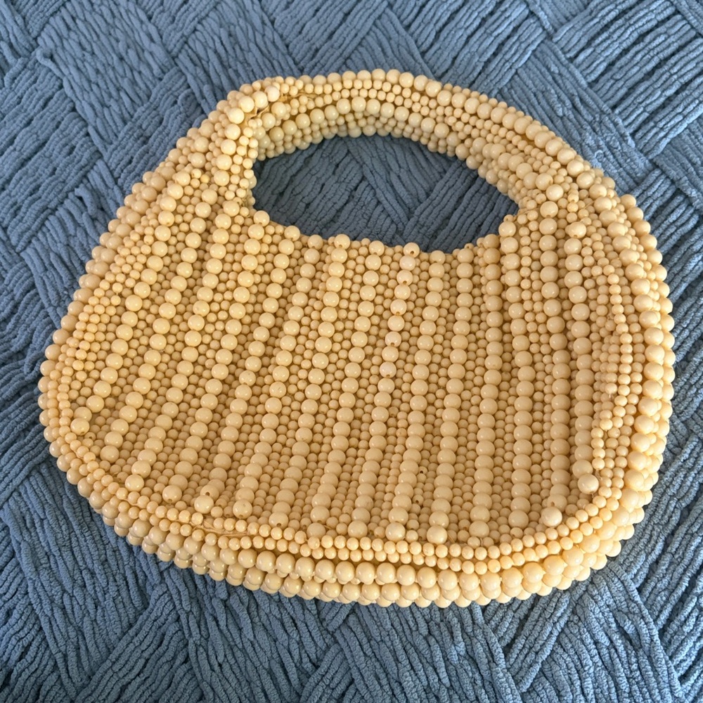 Yellow Beaded Handbag - Picture 2 of 2
